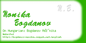 monika bogdanov business card